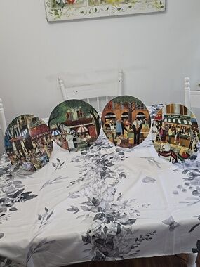 Vtg G B C Guy Buffet Collection Set Of 4 Dinner Plates Porcelain Japan